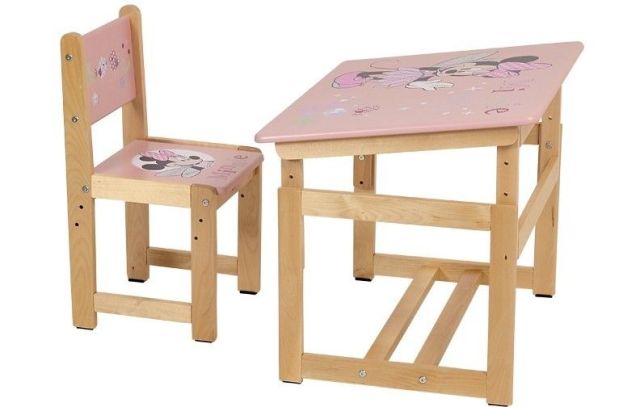 Комплект растущей детской мебели polini kids eco 400 sm 68х55 см белый натуральный